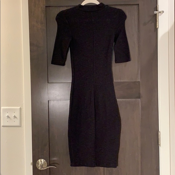 Zara Black Form-Fitting Midi Dress - Picture 2 of 3